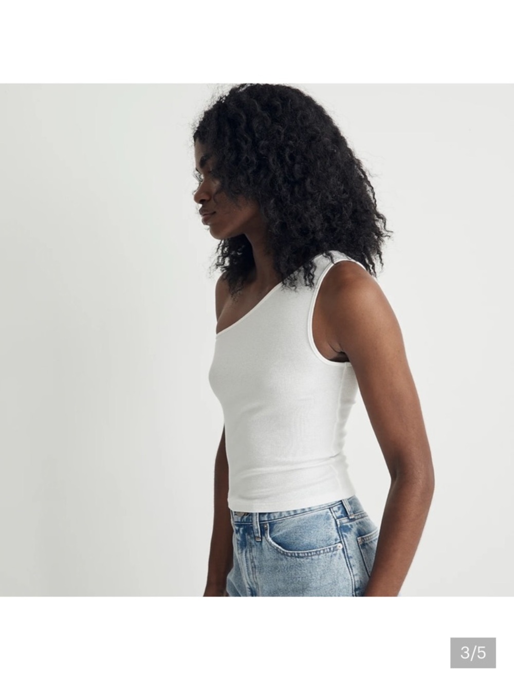NWT Madewell Brightside Rib One-Shoulder Tank